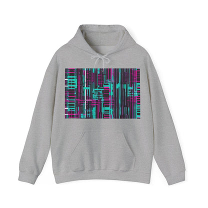 boostlete-field-day-pattern-barcode-retro-0275 — Unisex Heavy Blend Hooded Sweatshirt (Gildan)