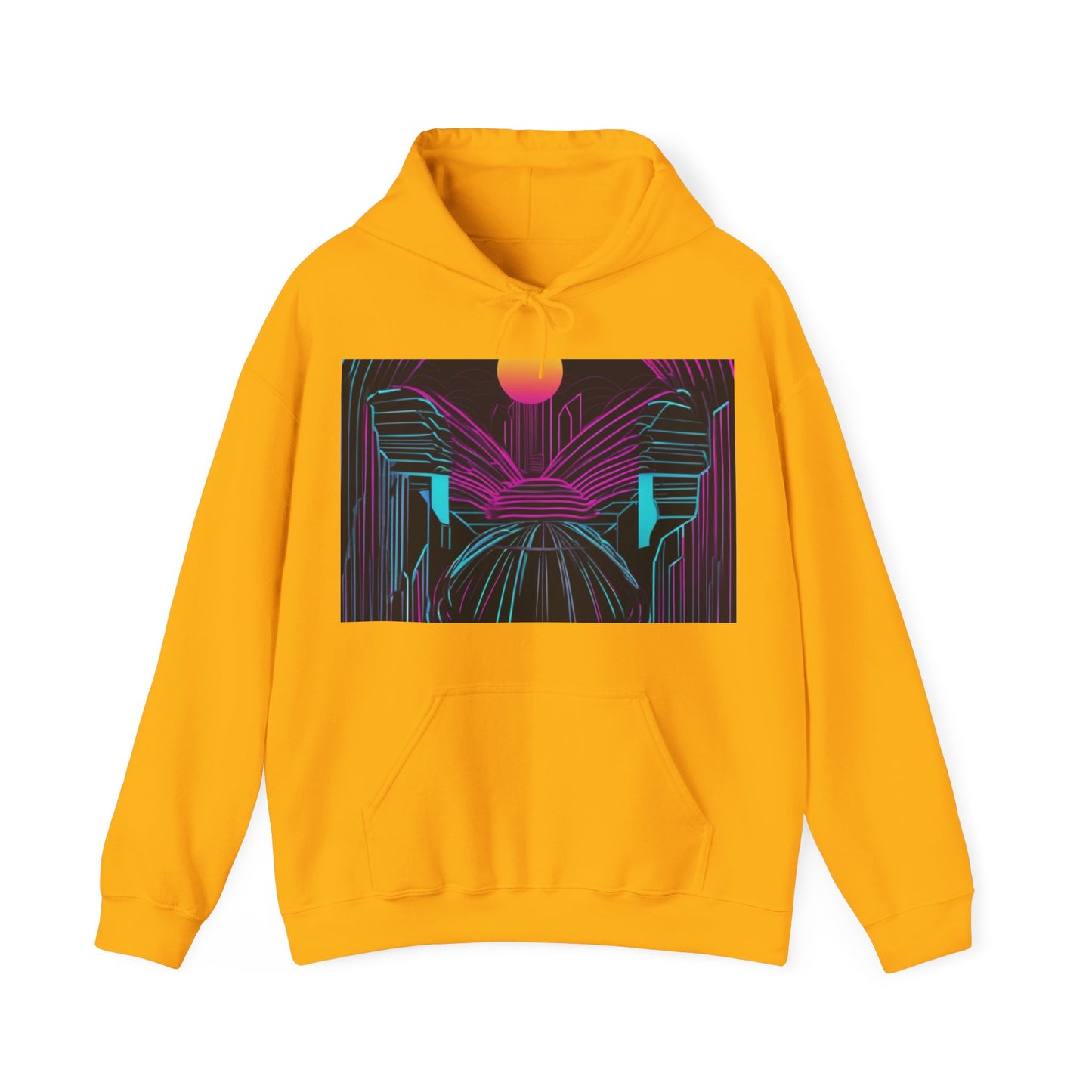 boostlete-rise-grind-icon-sunrise-motion-paper-0962 — Unisex Heavy Blend Hoodie (G18500)
