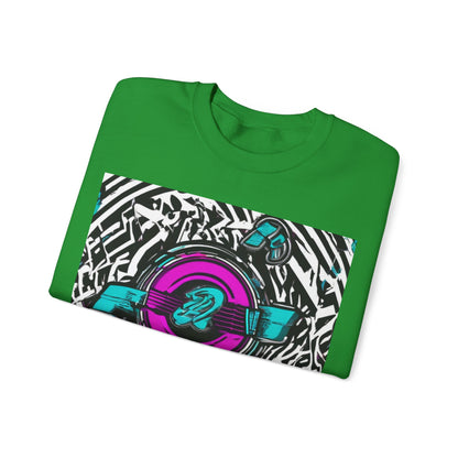 boostlete-boost-mode-type-again-badge-monoline-0293 — Unisex Heavy Blend Crewneck Sweatshirt (Gildan)