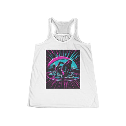 boostlete-pr-season-icon-swimmer-duotone-bold-0126 — Women's Flowy Racerback Tank (B+C 8800)