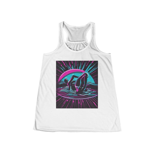 boostlete-pr-season-icon-swimmer-duotone-bold-0126 — Women's Flowy Racerback Tank (B+C 8800)