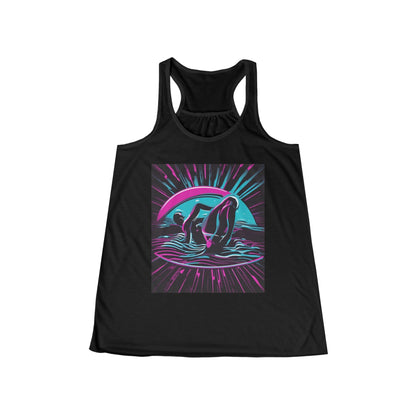 boostlete-pr-season-icon-swimmer-duotone-bold-0126 — Women's Flowy Racerback Tank (B+C 8800)