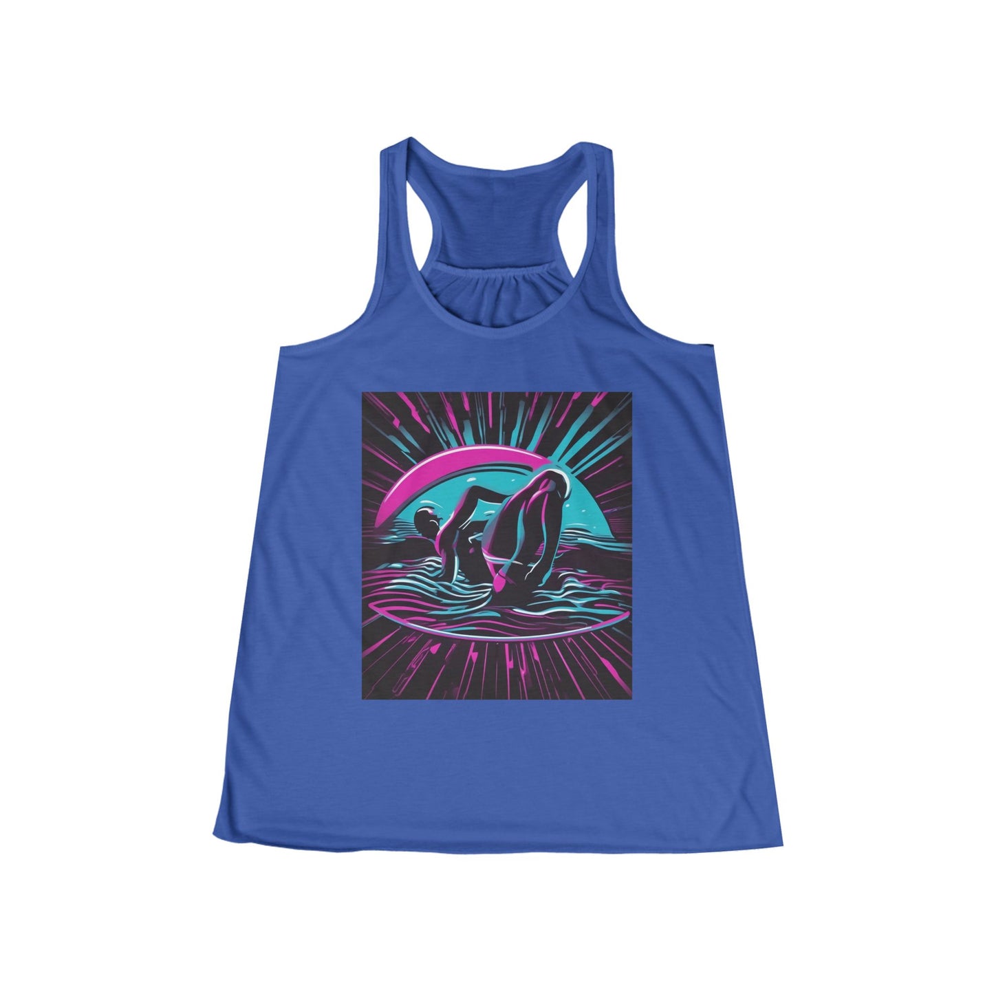 boostlete-pr-season-icon-swimmer-duotone-bold-0126 — Women's Flowy Racerback Tank (B+C 8800)
