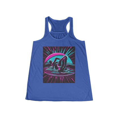 boostlete-pr-season-icon-swimmer-duotone-bold-0126 — Women's Flowy Racerback Tank (B+C 8800)