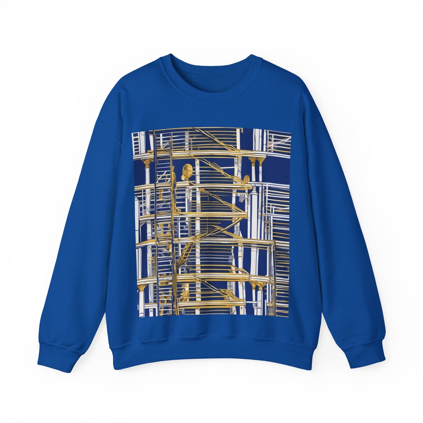 boostlete-rise-grind-icon-ladder-high-engraved-0238 — Unisex Heavy Blend Crewneck Sweatshirt (Gildan)