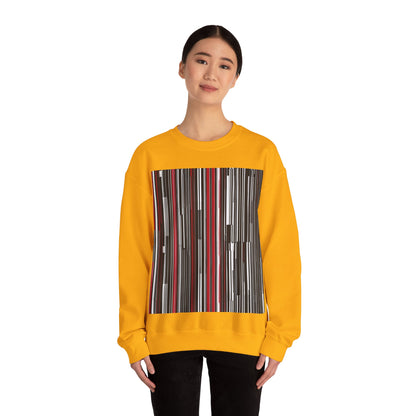 boostlete-am-crew-pattern-barcode-athletic-0911 — Unisex Heavy Blend Crewneck (G18000)