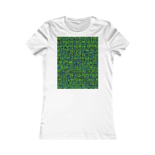 boostlete-mile-by-mile-pattern-plate-number-blueprint-0147 — Women's Favorite Tee (B+C 6004)