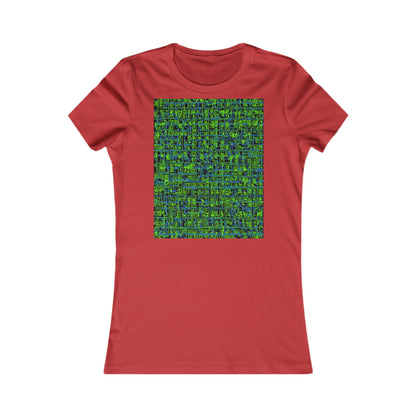 boostlete-mile-by-mile-pattern-plate-number-blueprint-0147 — Women's Favorite Tee (B+C 6004)
