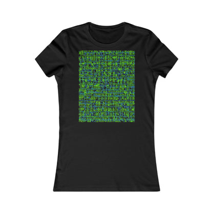 boostlete-mile-by-mile-pattern-plate-number-blueprint-0147 — Women's Favorite Tee (B+C 6004)