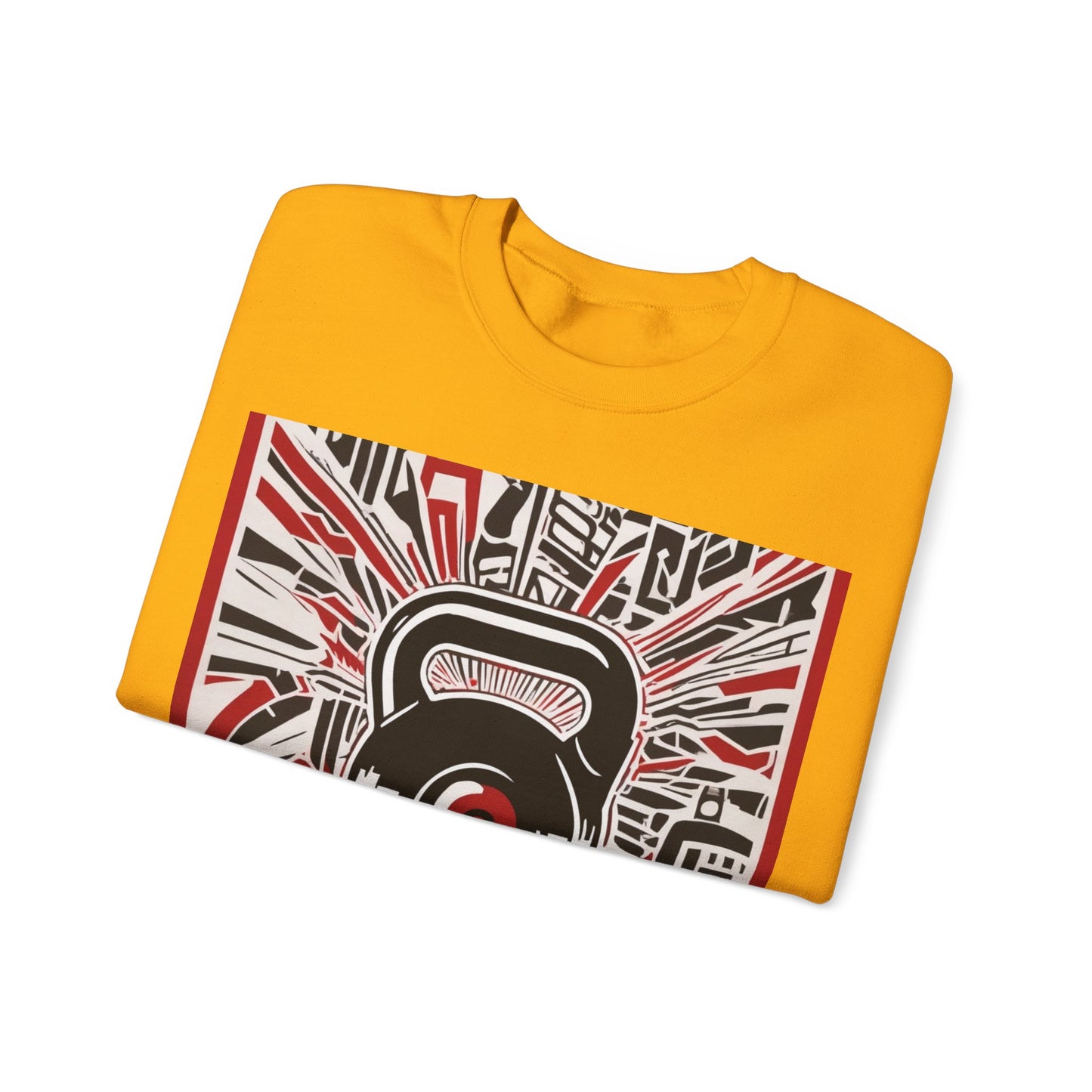 boostlete-recovery-progress-icon-kettlebell-outline-industrial-0366 — Unisex Heavy Blend Crewneck Sweatshirt (Gildan)