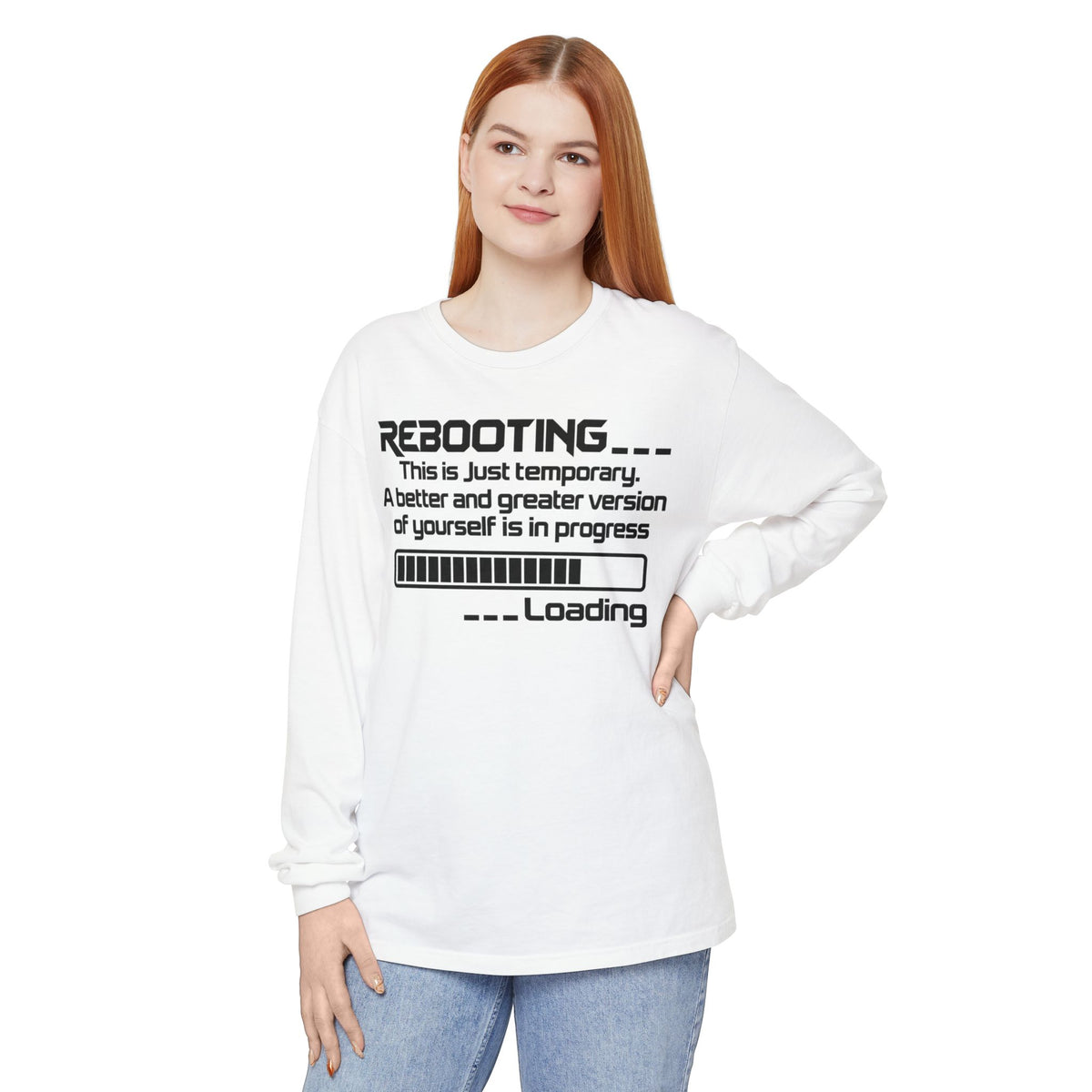 Rebooting Loading Humor Long Sleeve T-Shirt