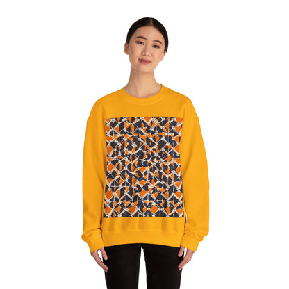 boostlete-headspace-pattern-plate-number-badge-0387 — Unisex Heavy Blend Crewneck (G18000)