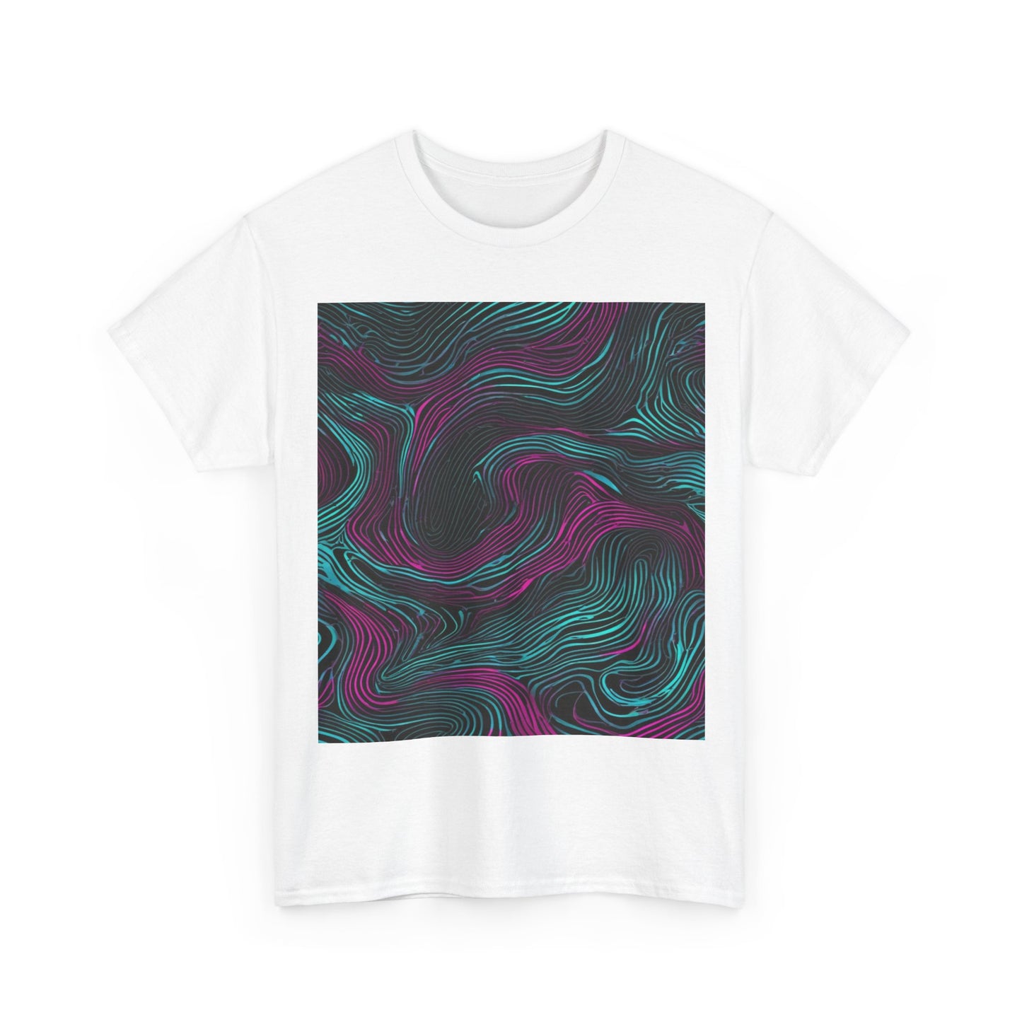 boostlete-am-crew-pattern-topographic-monoline-0075 — Unisex Heavy Cotton Tee (Gildan 5000)