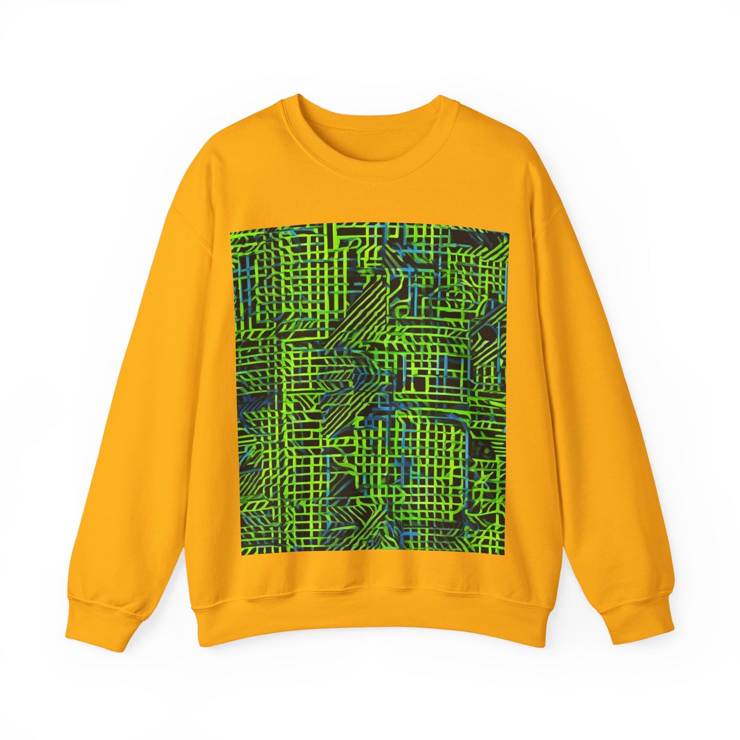 boostlete-quiet-power-pattern-stair-steps-industrial-0751 — Unisex Heavy Blend Crewneck (G18000)