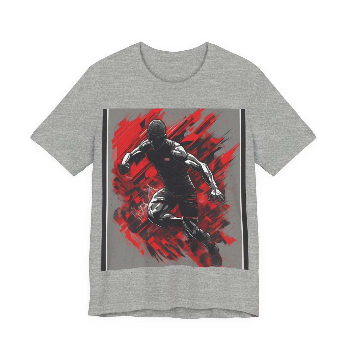 boostlete-field-day-scene-sprinter-glitch-badge-0284 — Unisex Jersey Short Sleeve (B+C 3001)