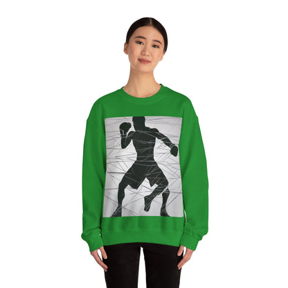 boostlete-mile-by-mile-scene-boxer-motion-geometric-0028 — Unisex Heavy Blend Crewneck Sweatshirt (Gildan)