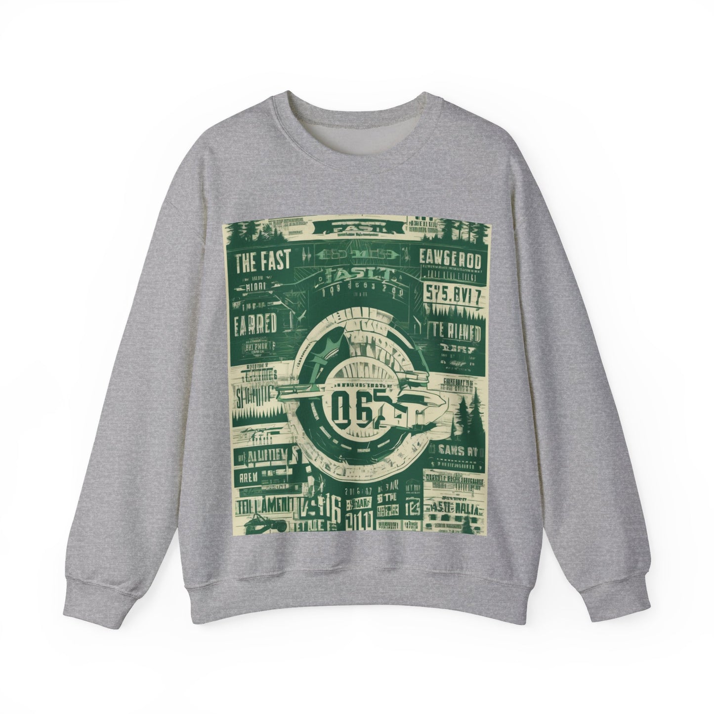 boostlete-mile-by-mile-type-fast-is-earned-big-blueprint-0041 — Unisex Heavy Blend Crewneck Sweatshirt (Gildan)