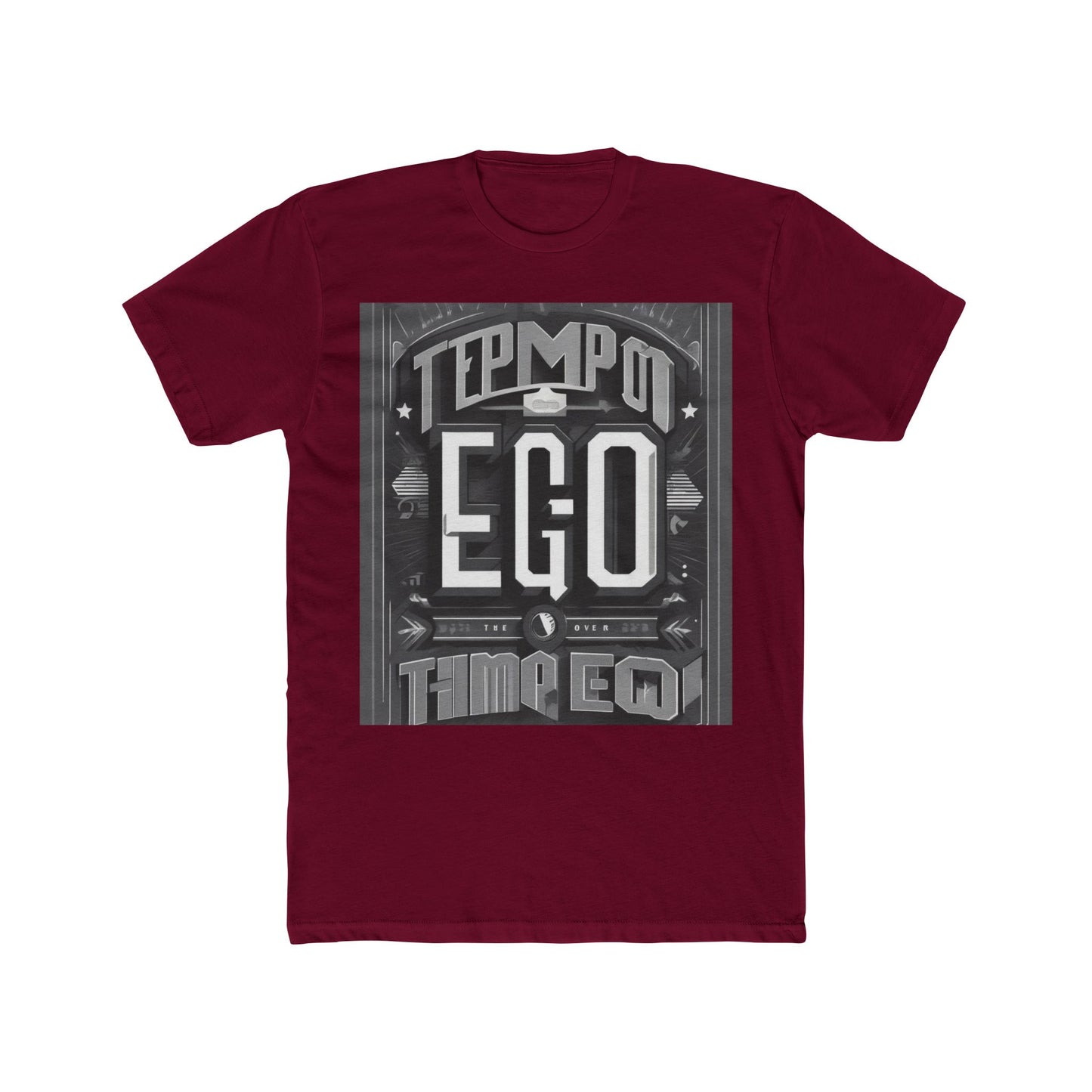 boostlete-mile-by-mile-type-tempo-over-ego-banner-modern-0093 — Unisex Cotton Crew Tee (NL 3600)