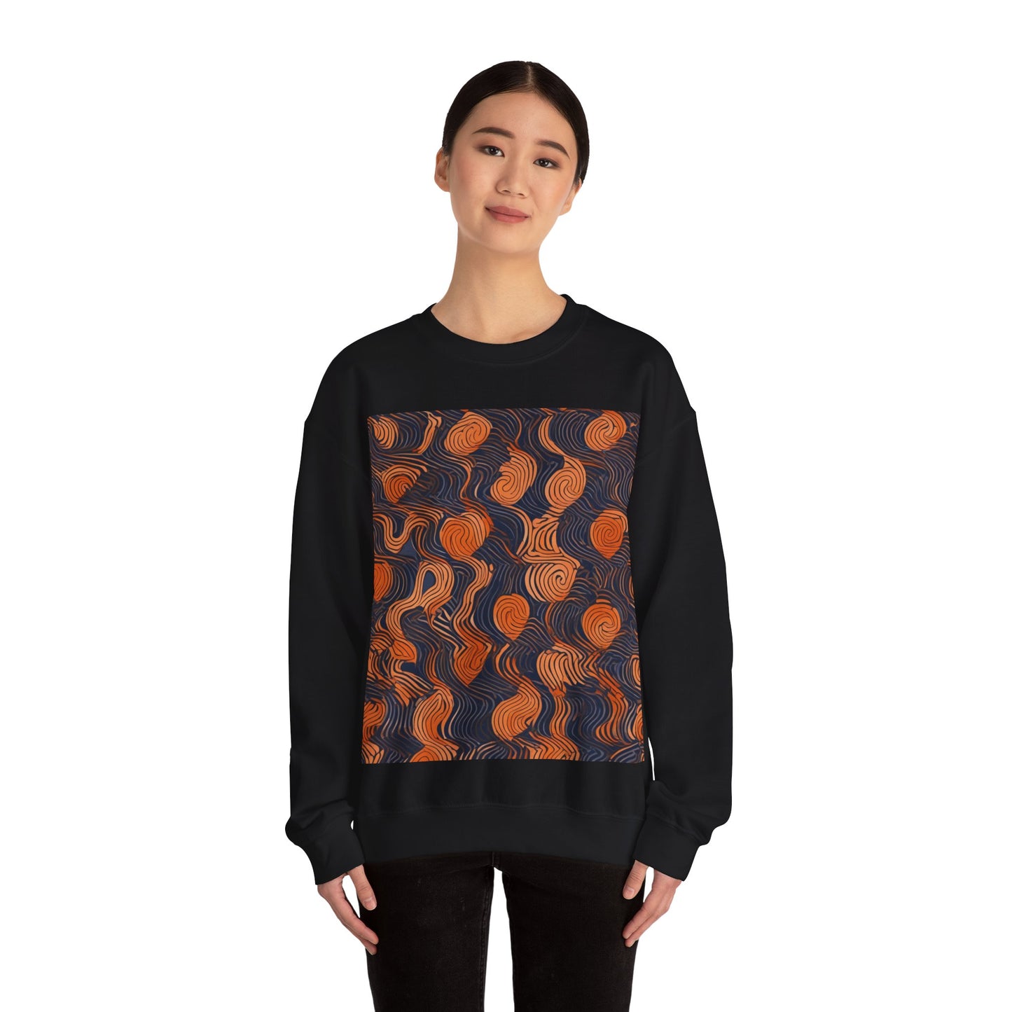 boostlete-iron-intent-pattern-topographic-engraved-0019 — Unisex Heavy Blend Crewneck Sweatshirt (Gildan)
