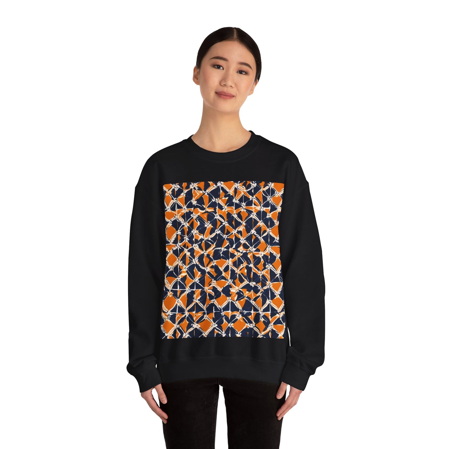 boostlete-headspace-pattern-plate-number-badge-0387 — Unisex Heavy Blend Crewneck (G18000)