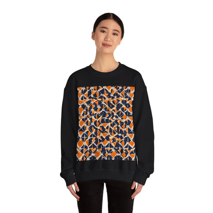 boostlete-headspace-pattern-plate-number-badge-0387 — Unisex Heavy Blend Crewneck (G18000)