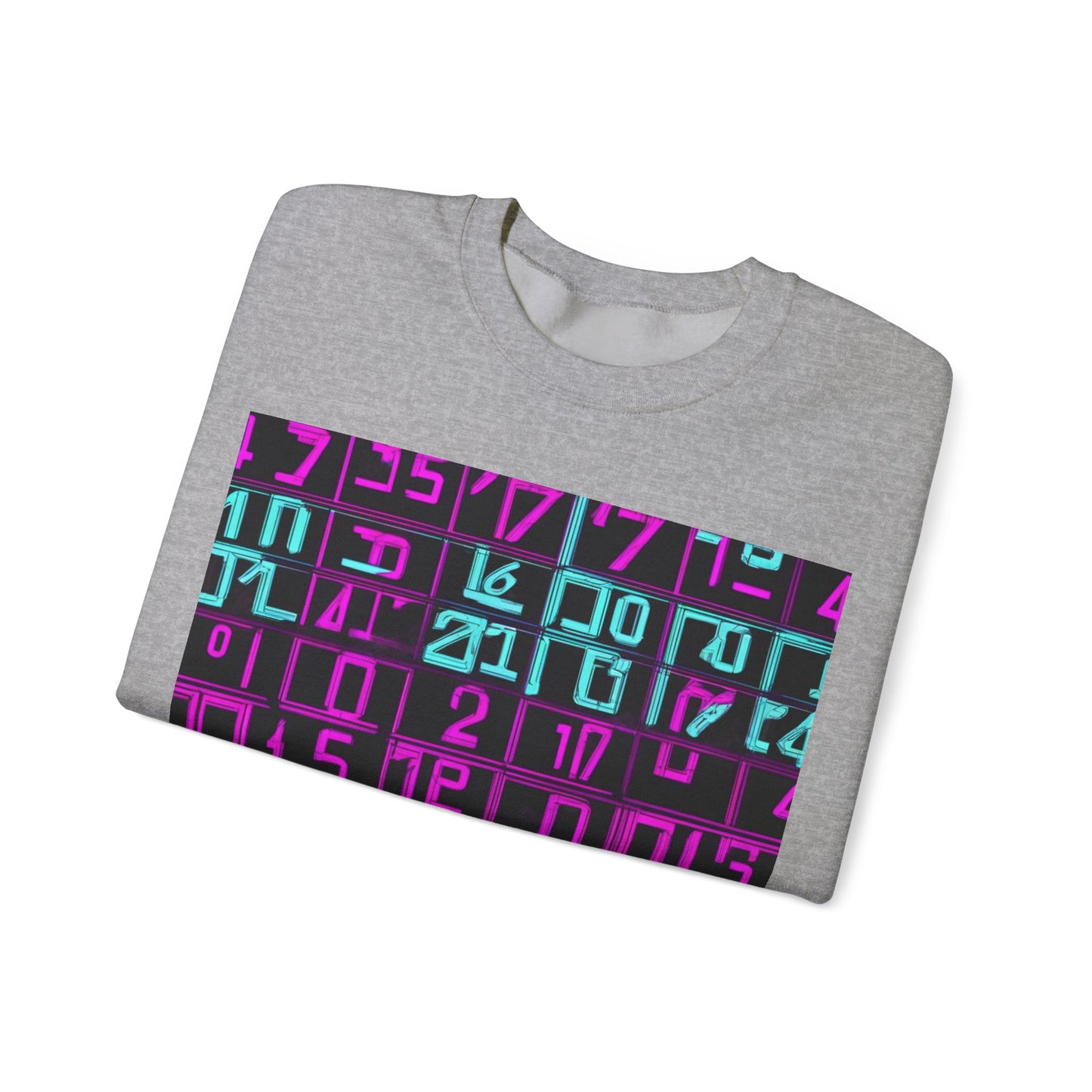 boostlete-iron-intent-pattern-plate-number-retro-0227 — Unisex Heavy Blend Crewneck Sweatshirt (Gildan)