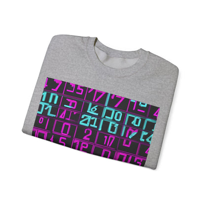 boostlete-iron-intent-pattern-plate-number-retro-0227 — Unisex Heavy Blend Crewneck Sweatshirt (Gildan)