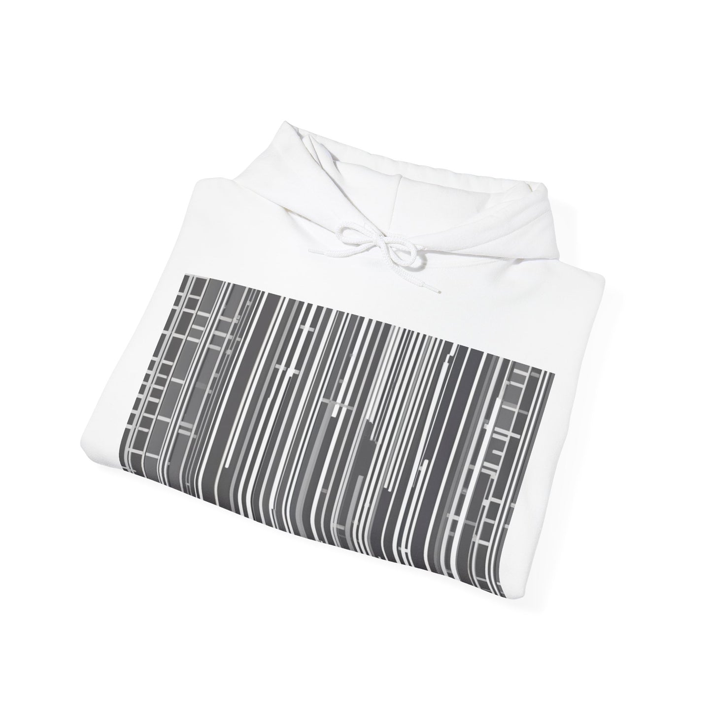 boostlete-boost-mode-pattern-barcode-blueprint-0463 — Unisex Heavy Blend Hoodie (G18500)