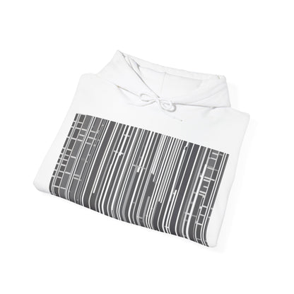 boostlete-boost-mode-pattern-barcode-blueprint-0463 — Unisex Heavy Blend Hoodie (G18500)