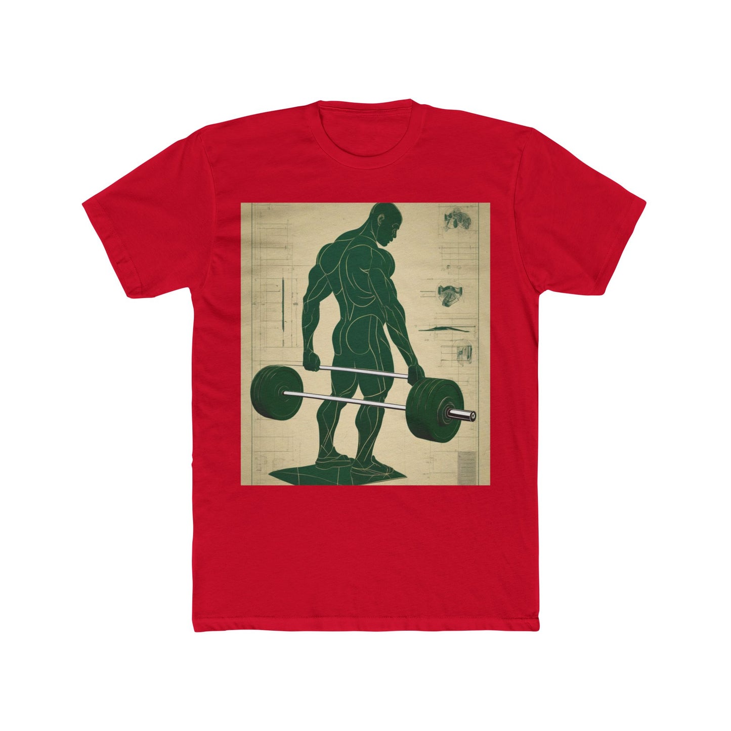 boostlete-recovery-progress-scene-deadlift-3d-blueprint-0236 — Unisex Cotton Crew Tee (NL 3600)