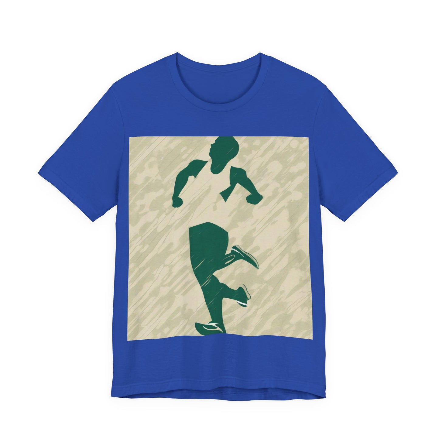 boostlete-am-crew-icon-runner-grainy-blueprint-0134 — Unisex Jersey Short Sleeve (B+C 3001)