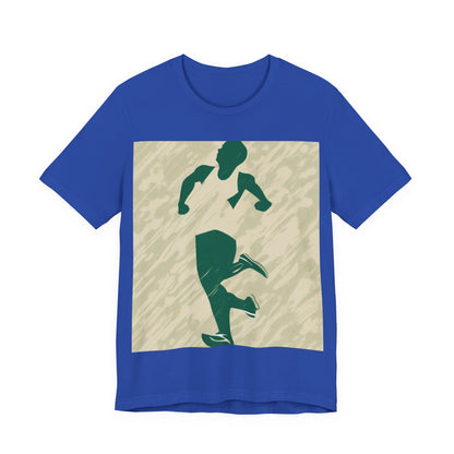 boostlete-am-crew-icon-runner-grainy-blueprint-0134 — Unisex Jersey Short Sleeve (B+C 3001)