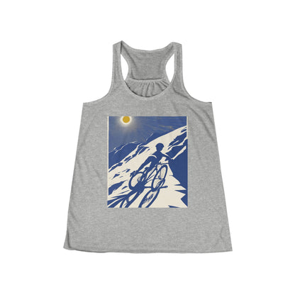 boostlete-am-crew-scene-cyclist-offset-bold-0008 — Women's Flowy Racerback Tank (B+C 8800)