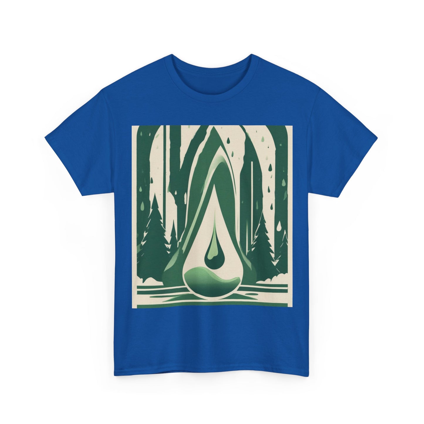 boostlete-quiet-power-icon-water-glitch-retro-0186 — Unisex Heavy Cotton Tee (Gildan 5000)