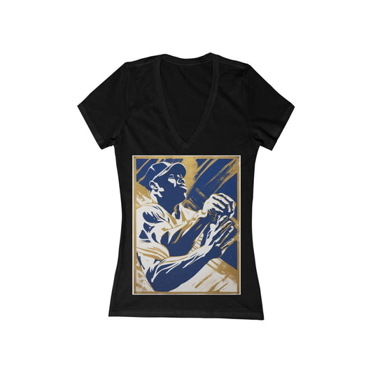 boostlete-pr-season-scene-athlete-high-industrial-0160 — Women's Deep V-Neck Tee (B+C 6035)