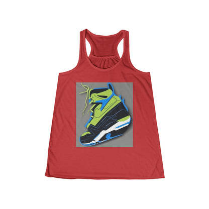 boostlete-quiet-power-icon-sneaker-duotone-paper-0066 — Women's Flowy Racerback Tank (B+C 8800)