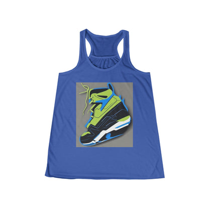 boostlete-quiet-power-icon-sneaker-duotone-paper-0066 — Women's Flowy Racerback Tank (B+C 8800)