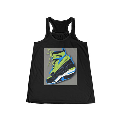 boostlete-quiet-power-icon-sneaker-duotone-paper-0066 — Women's Flowy Racerback Tank (B+C 8800)