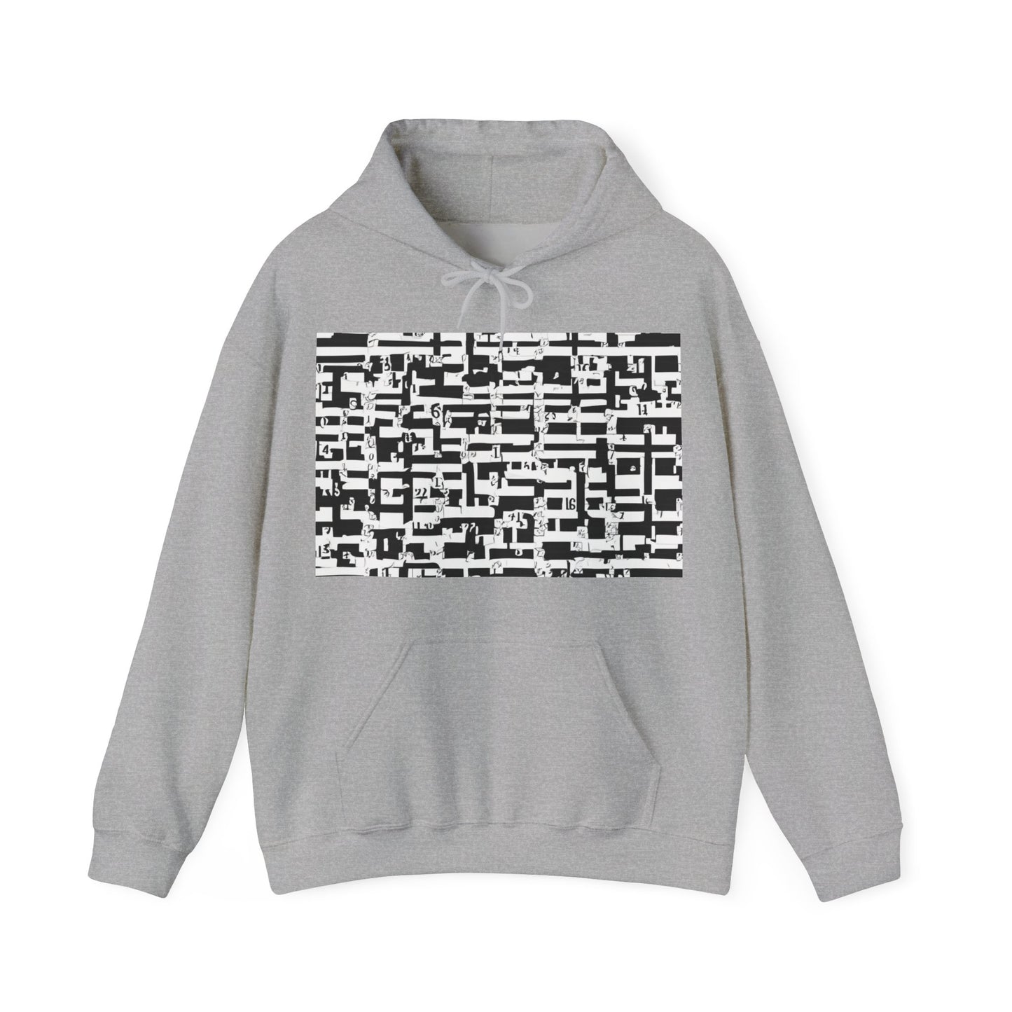 boostlete-iron-intent-pattern-plate-number-badge-0171 — Unisex Heavy Blend Hooded Sweatshirt (Gildan)