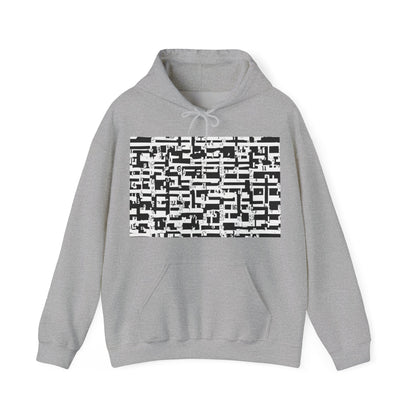 boostlete-iron-intent-pattern-plate-number-badge-0171 — Unisex Heavy Blend Hooded Sweatshirt (Gildan)