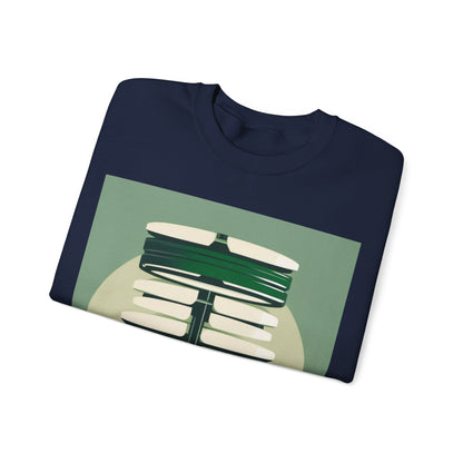 boostlete-recovery-progress-icon-barbell-glitch-vector-1746 — Unisex Heavy Blend Crewneck (G18000)