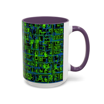 boostlete-mile-by-mile-pattern-plate-number-blueprint-0147 — Accent Mug 11oz/15oz