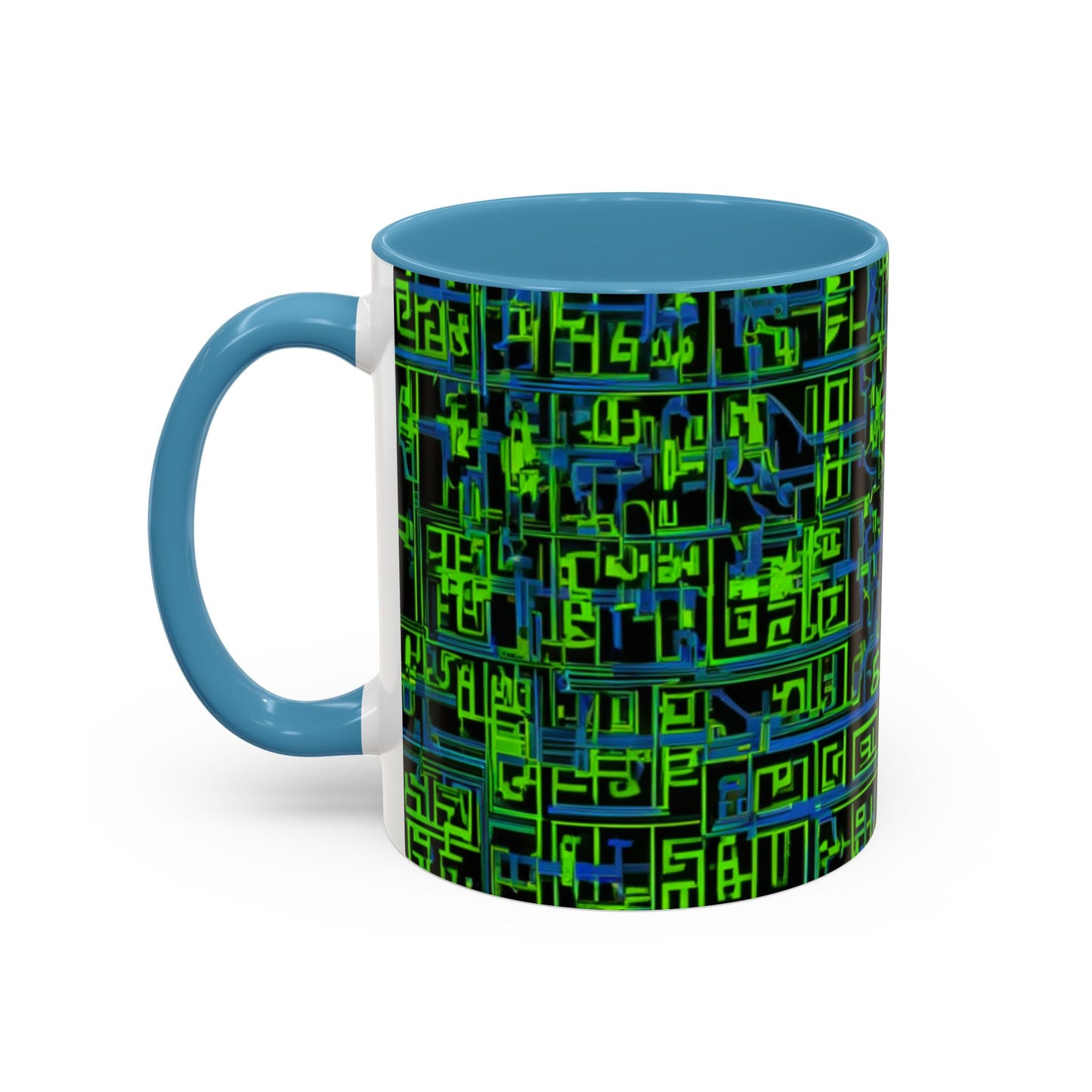 boostlete-mile-by-mile-pattern-plate-number-blueprint-0147 — Accent Mug 11oz/15oz