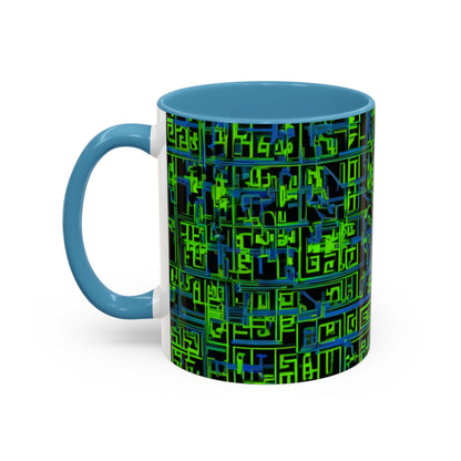 boostlete-mile-by-mile-pattern-plate-number-blueprint-0147 — Accent Mug 11oz/15oz