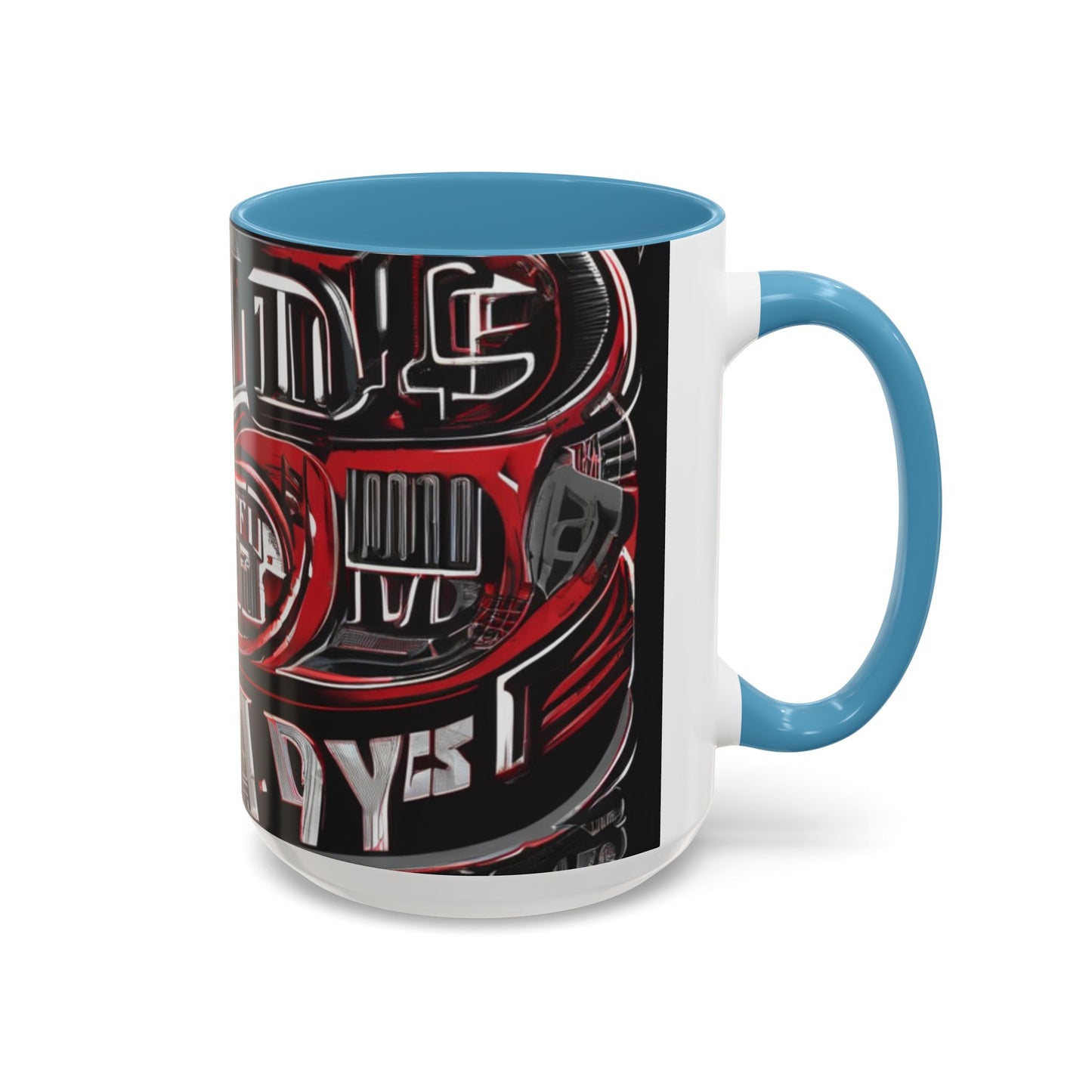 boostlete-boost-mode-type-win-the-day-outline-over-solid-monoline-0477 — Accent Mug 11/15oz