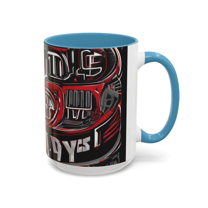 boostlete-boost-mode-type-win-the-day-outline-over-solid-monoline-0477 — Accent Mug 11/15oz