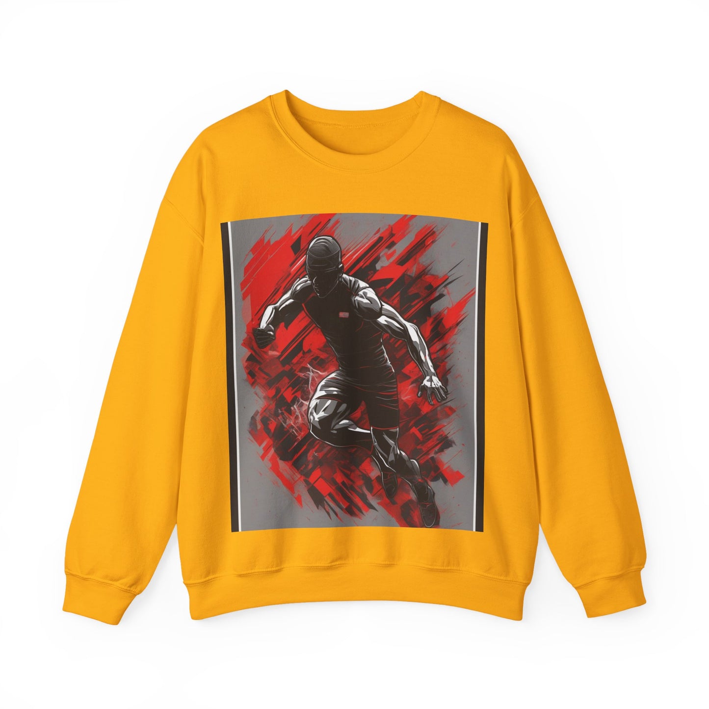 boostlete-field-day-scene-sprinter-glitch-badge-0284 — Unisex Heavy Blend Crewneck Sweatshirt (Gildan)