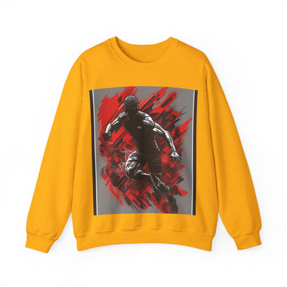 boostlete-field-day-scene-sprinter-glitch-badge-0284 — Unisex Heavy Blend Crewneck Sweatshirt (Gildan)