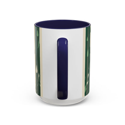 boostlete-quiet-power-icon-water-glitch-retro-0186 — Accent Mug 11/15oz
