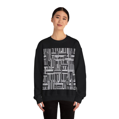 boostlete-recovery-progress-pattern-barcode-isometric-1023 — Unisex Heavy Blend Crewneck (G18000)